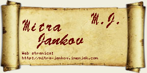 Mitra Jankov vizit kartica